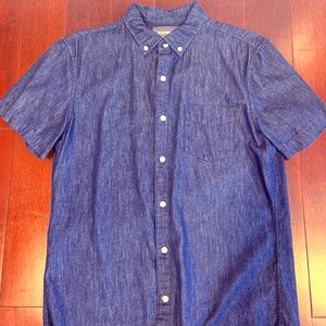 Bonobos Chambray Button Down Denim SZ M Slim